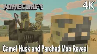 Minecraft Camel Husk and Parched Mob Reveal 4K