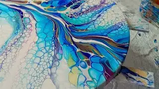 #248 Amsterdam Paint и активатор клеток с водой. Проведите и покрутите. Обязательно к просмотру #проведите #живопись #абстракция
