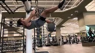 Straddle front lever hold (8.5 seconds)