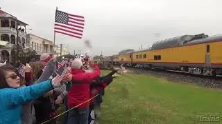 President George H.W. Bush funeral train video