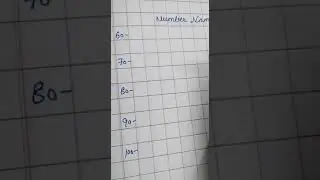 Number names 51 to 60
