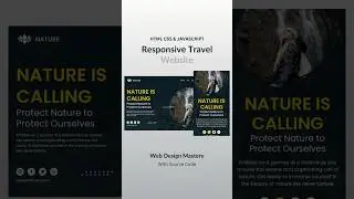 Responsive Travel Landing Page Using HTML CSS And JavaScript  #webdevelop #design #webdesign