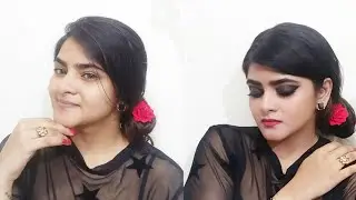 Sexy black smokey eyes makeup look | Makeup in Hindi | Ria Das |