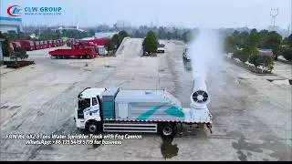 FAW J6L/J6P 4x2 8-10Tons Green/Pesticide Spraying Dust Control Water Sprinkler Truck with Fog Cannon