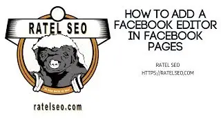 How to Add an Editor on Facebook Pages | Ratel SEO | Indianapolis SEO