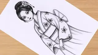 How to draw a Chinese Girl | China girl drawing | step by step | art video | Easy sketching
