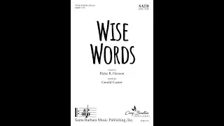 Wise Words (SATB, piano, violin) by Blake R. Henson - Score & Sound