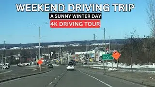 A Sunny Winter Weekend 4K Driving Tour | Orleans  - Petrie Island Ottawa Canada |4K Driving Tour