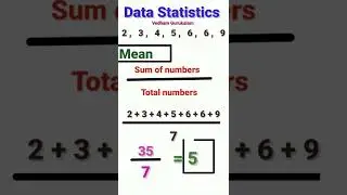 Data Statistics (Mean, Mode) #shorts #mathstricks #shortcuts #statistics ||Easy To Learn