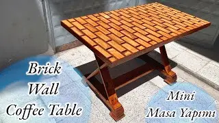 Yığma tuğla desenli masa yapımı // Coffee table