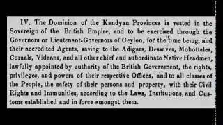 Sri Lanka 1815 Kandy Convention with British - part 02