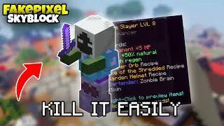 The EASIEST Way To Kill ALONE A Tier 5 Revenant In Fakepixel Skyblock.