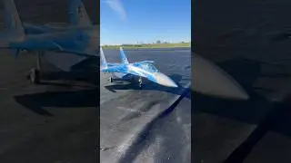 Flyfans SU-27 RC Jet Fighter Aborted Landing! #Windy #aviation #rcjet #militaryairplanes #aircraft