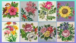 #1 Stunning & Elegant Cross stitch patterns/Charsuti Embroidery Design Ideas Hand made Embroidery