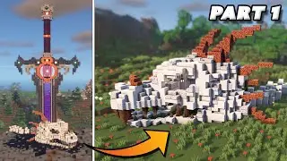 Minecraft: Как построить портал с мечом Нижнего мира &mdash; портал с гигантским черепом дракона для ме...