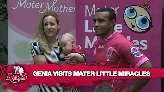 Will Genia visits Mater Little Miracles