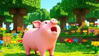 Sleepy Pig’s Lost Minecraft Forest Journey | Nursery Rhymes for Kids & Baby Songs