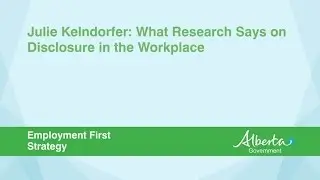 Disclosing a Disability: Research on Disclosure in the Workplace