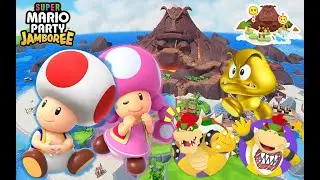 Super Mario Party Jamboree - Toad & Toadette vs Bowser & Bowser Jr - Goomba Lagoon