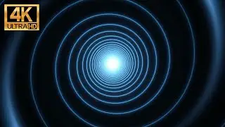 Neon Lights Spiral Tunnel 4K Backround Video | Loop Video | White Noise