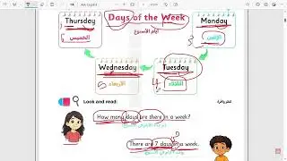 Unit 1 للصف الأول الإبتدائي Lesson 1:My week💥💥