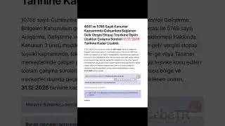 4691 ve 5746 Sayılı Kanunlar Kapsamında &Ccedil;alışanlara Sağlanan Gelir Vergisi Stopaj...