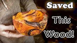 Woodturning Stunning Rustic Bowl from Imperfect Plum Wood