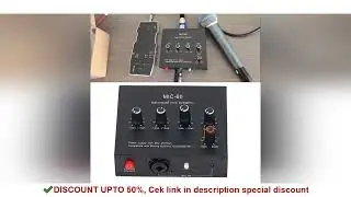 Microphone Gain Booster Low Mid High Tone 3.5mm 6.5mm XLR Interface DC5-12V Aluminum Alloy Microphon