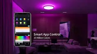 Intelligent WiFi Bluetooth remote control dimming and color adjustment ceiling lights  Alexa voice
