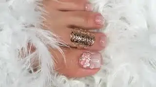 Como reconstruyo una uña partida de los pies/diseño baby boomer super hermoso