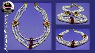 how to make a pearl necklace | DIY | Art with Creativity 127