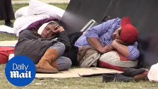 Police wake homeless migrants sleeping near Marble Arch - Daily Mail