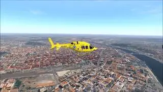 X-Plane 11 - HungaryVFR - Medicopter patrols above Budapest