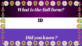 Full Form of ID.
