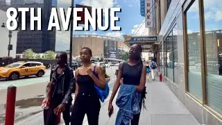 8th Avenue Walking Tour in NYC [4K]