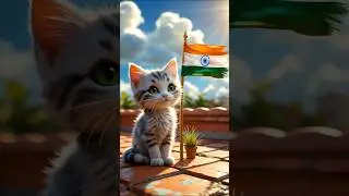 Deshbhakt Billi 🐾🇮🇳 |The Brave Little Paws#yt #cat #india  #independenceday #deshbhakti #catnation