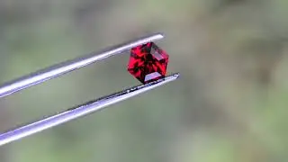 Faceted 'Hexamesh' Tanga Rhodolite Garnet