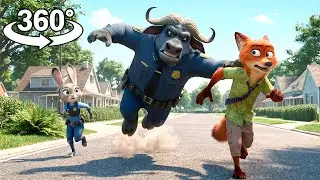 Nick Pranks Judy & Chief Bogo&hellip; THEY CHASE HIM! 😱 | 360&deg; VR Experience
