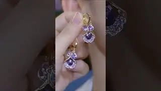 Her Lab Jewelry To Zircon ginkgo leaf earrings😍#jewellery #earrings #jewellerydesign