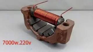 Self-Running Free Energy Generator. How to make 7000w.220v free energy at home 100%