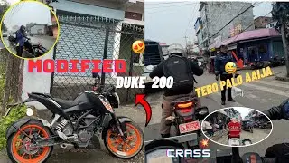 Hand Guard Modification In Duke 200⚡️🔥 || Police Chacking 📢 Almost Crass 😱❎ 