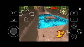 Running wild ps1 but with mad dash racing song level 5 with 9 laps and a bit of instant replay 