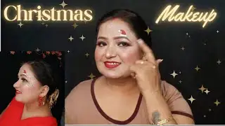 Christmas makeup tutorial ❤️✨ /eye makeup tutorial step by step in hindi