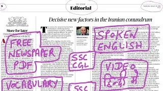 14 January 2026 | The Hindu newspaper analysis today |easy way to read English newspaper