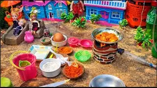 Mini Pressure Cooker flower Bora | Easy flower Bora Recipe | Miniature Cooking |The Tiny Foods-Hindi