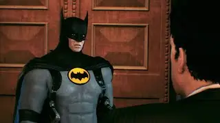 Бэтмен &mdash; сцена разоблачения костюма Бёртона первого года в Arkham Knight
