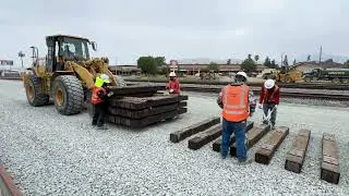 Jurupa Grade Separation - Milestone: First Rail Ties Being Placed