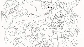 Speed art of Brock with his all Pokemon . #shorts