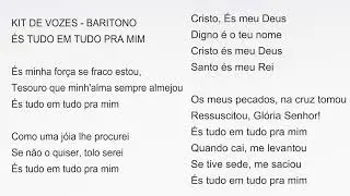 KIT DE ENSAIO VOZ BAR&Iacute;TONO - &Eacute;S TUDO EM TUDO PRA MIM