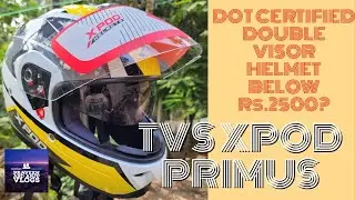 ЛУЧШИЙ СЕРТИФИЦИРОВАННЫЙ DOT ДВОЙНОЙ ШЛЕМ ДО 2500 РУБ. TVS XPOD PRIMUS